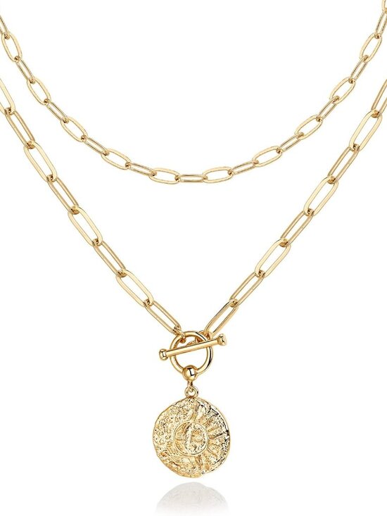 Jewelry - 14K Gold Plated Layering Necklaces | Stylish Minimalist Design Pendant Necklaces